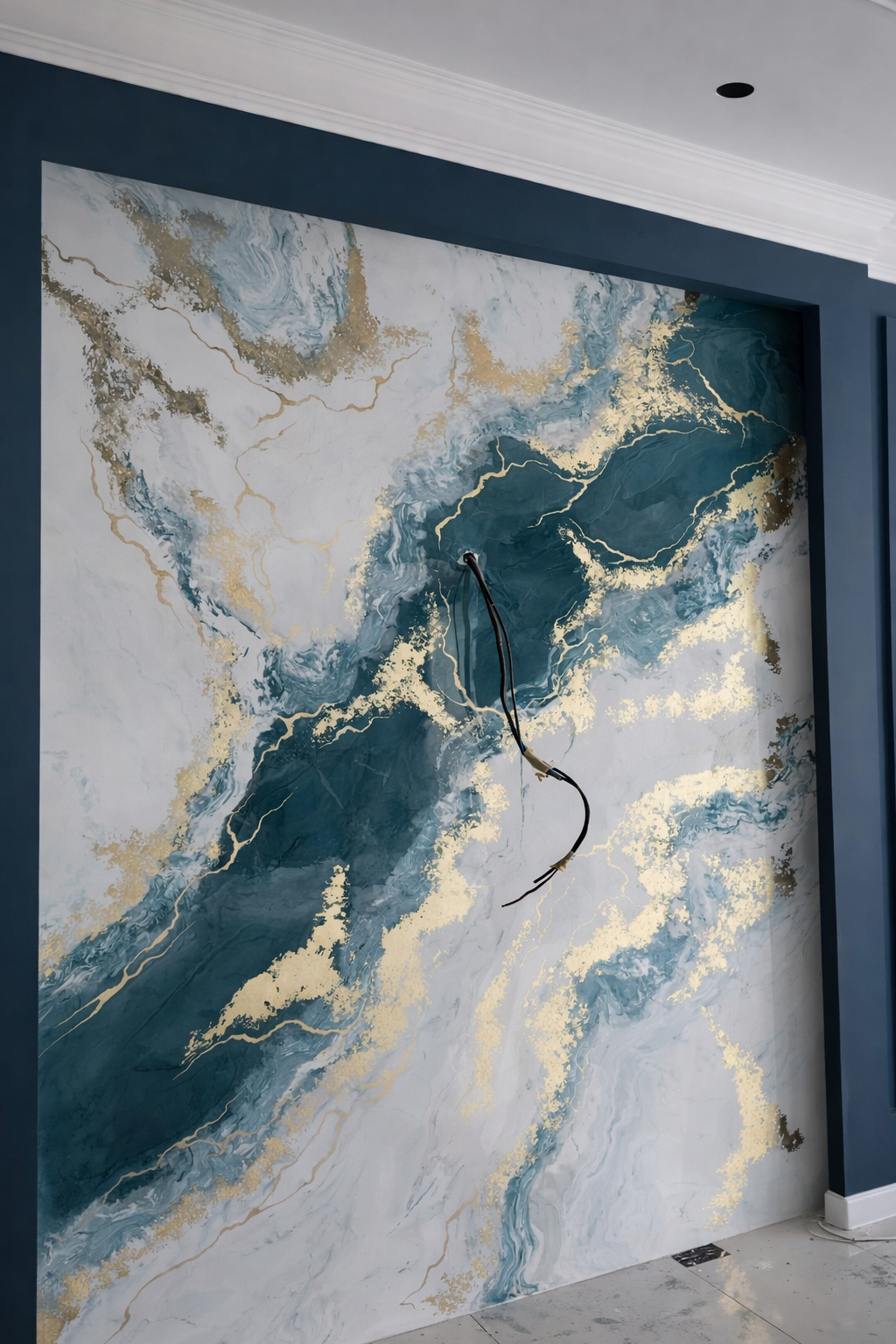 Parede com efeito mármore artístico